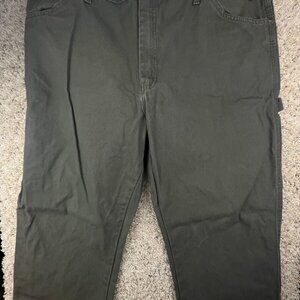 Dickies Denim Pants Sage Olive Green 38x30 Cotton Slight Taper Men’s Adult
